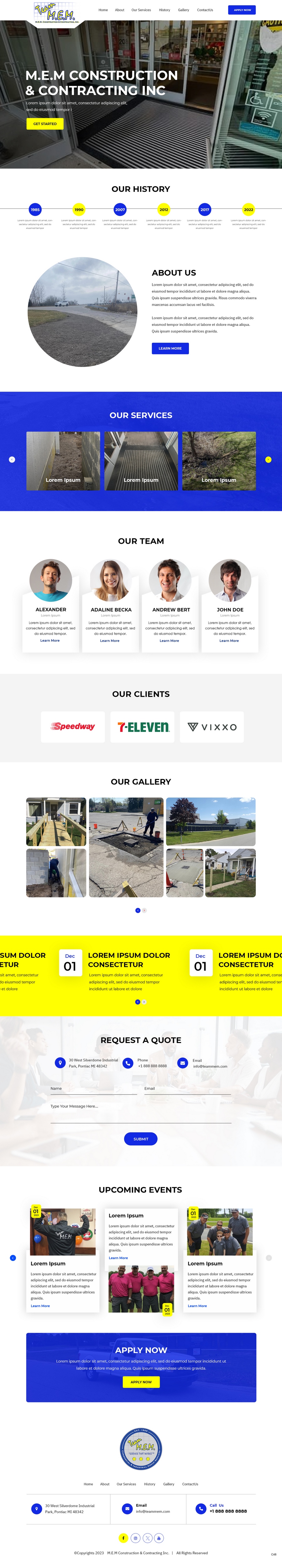 Web Design by pb for M.E.M Construction & Contracting inc. | Design #31844310