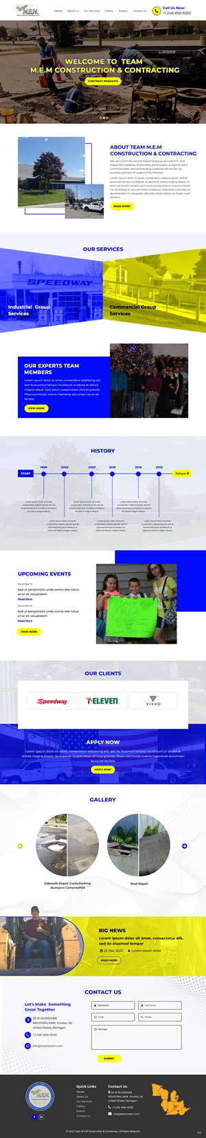 Diseño Web por pb para M.E.M Construction & Contracting inc. | Diseño: #31844311