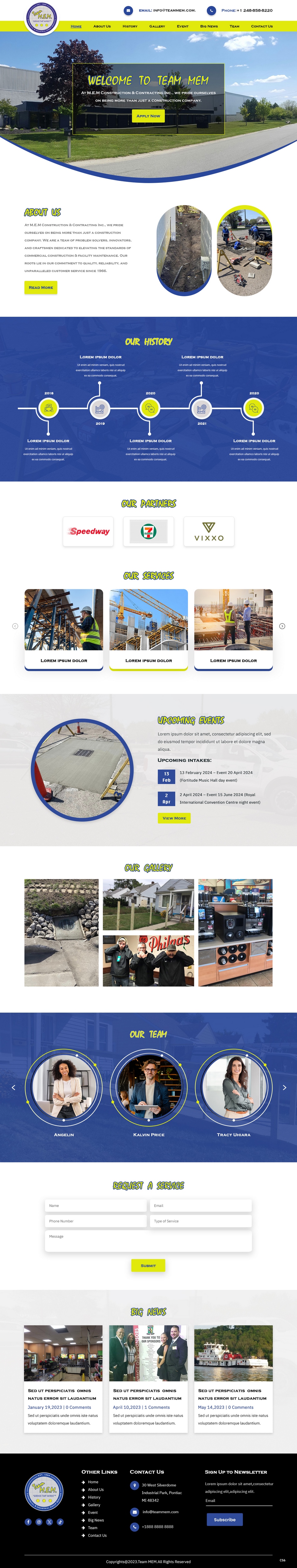 Web Design by pb for M.E.M Construction & Contracting inc. | Design #31844319
