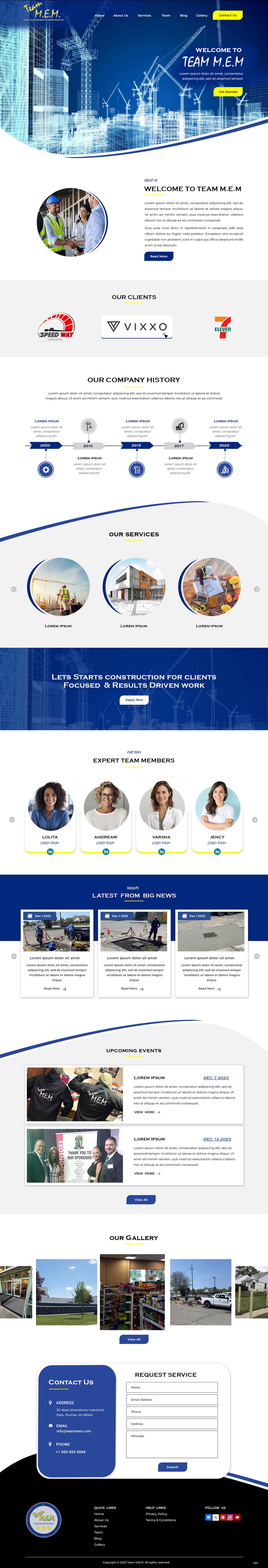 Web Design by pb for M.E.M Construction & Contracting inc. | Design #31844320
