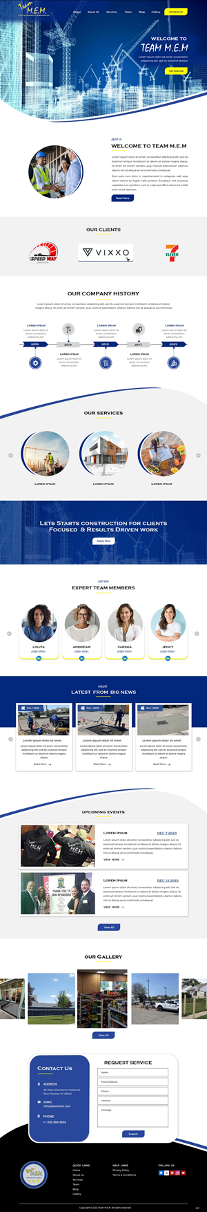 Diseño Web por pb para M.E.M Construction & Contracting inc. | Diseño: #31844320