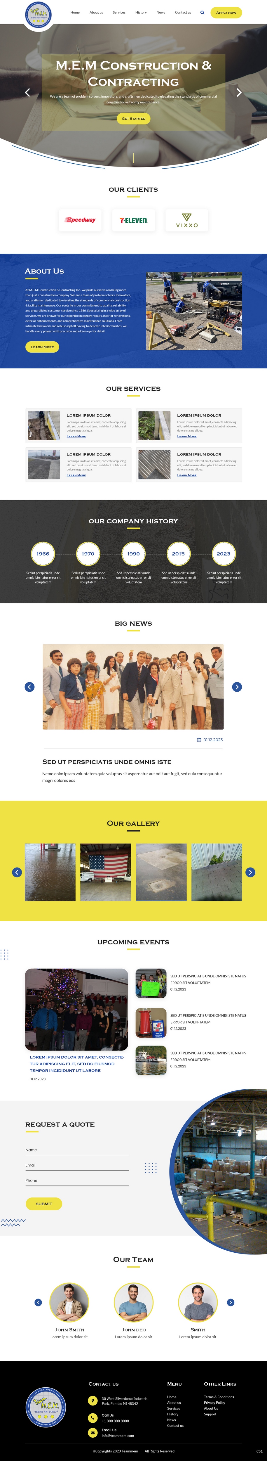 Web Design by pb for M.E.M Construction & Contracting inc. | Design #31844321