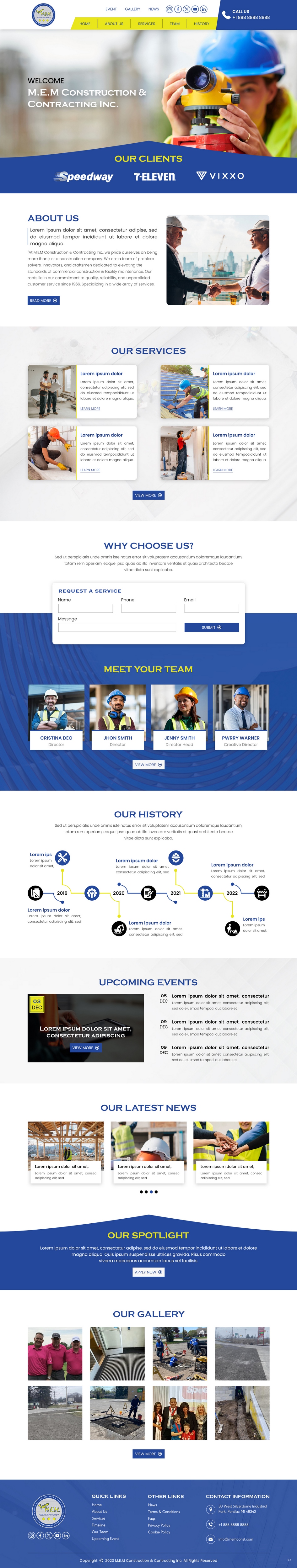 Web Design by pb for M.E.M Construction & Contracting inc. | Design #31844322