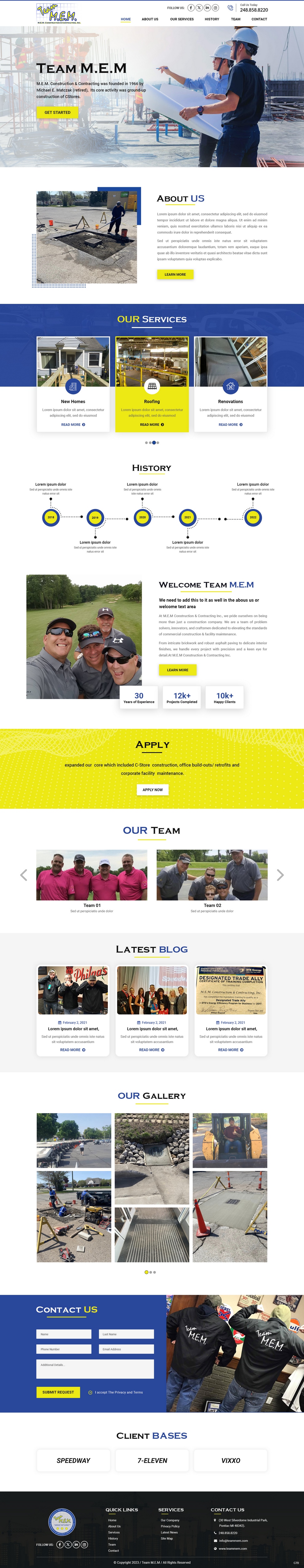 Web Design by pb for M.E.M Construction & Contracting inc. | Design #31844323