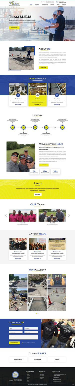 Diseño Web por pb para M.E.M Construction & Contracting inc. | Diseño: #31844323