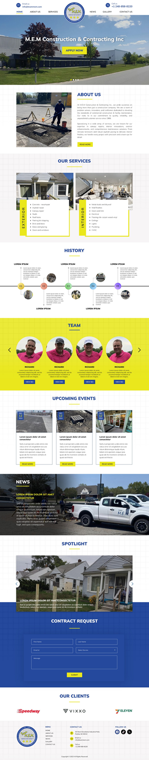 Diseño Web por pb para M.E.M Construction & Contracting inc. | Diseño: #31844325