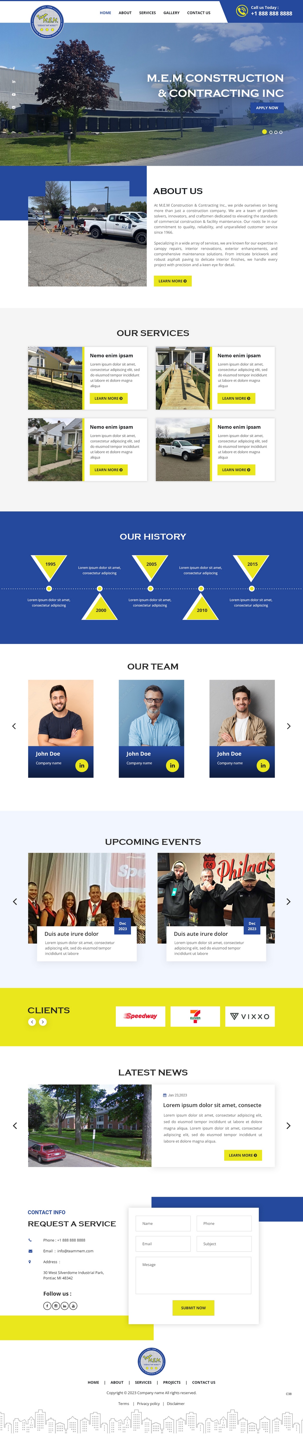 Web Design by pb for M.E.M Construction & Contracting inc. | Design #31849907