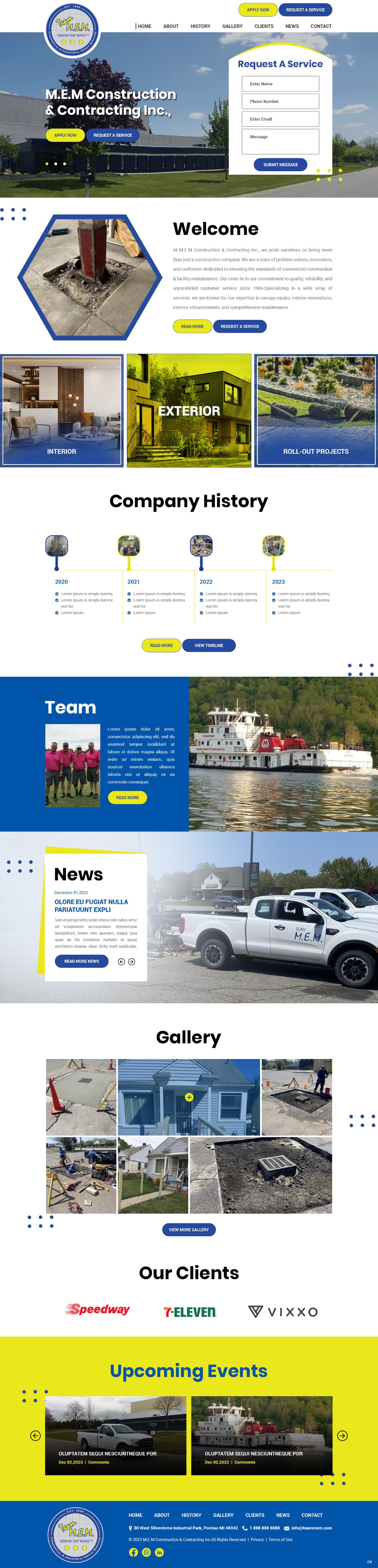 Web Design by pb for M.E.M Construction & Contracting inc. | Design #31961315