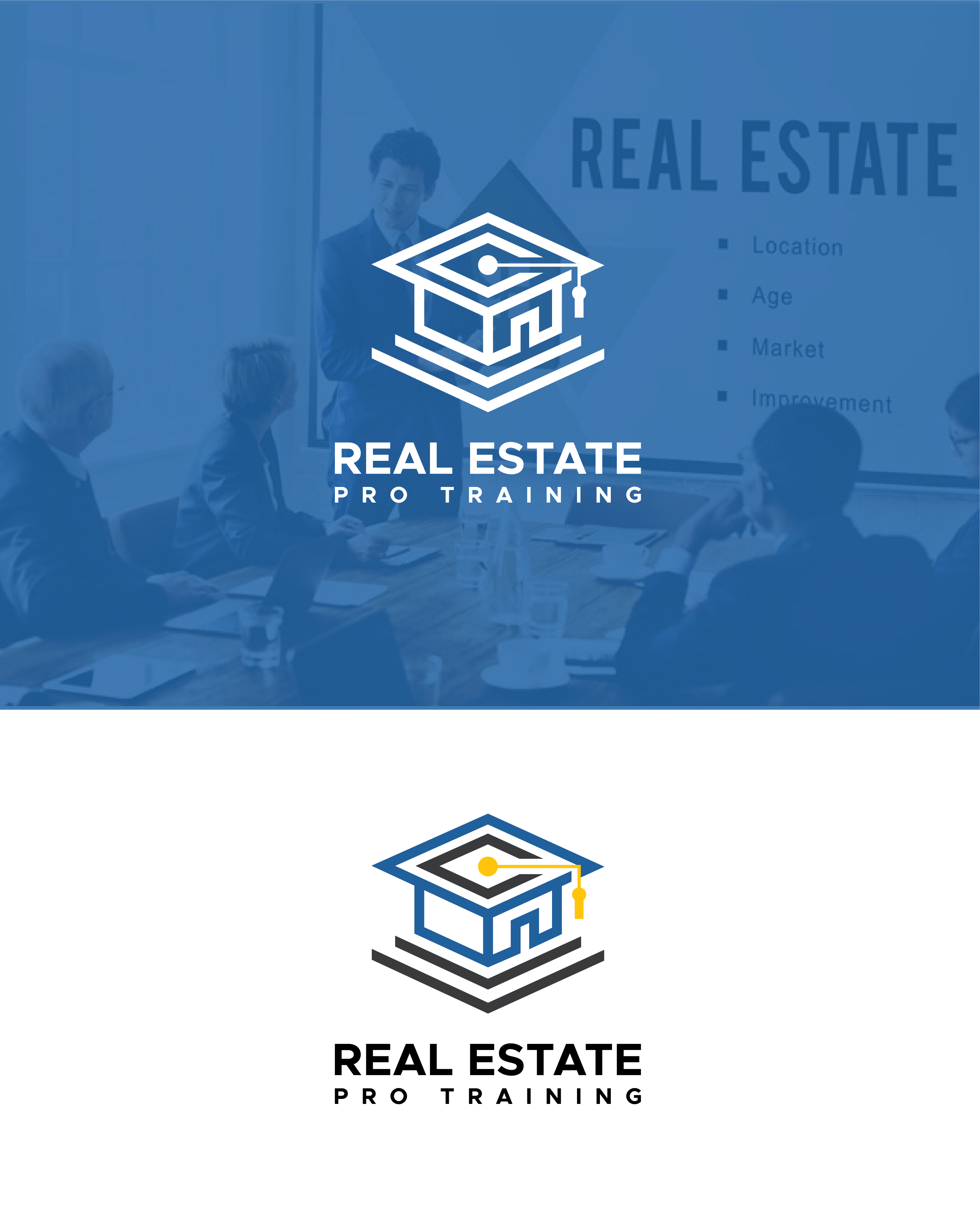 Logo Design by Tube light for Real Estate Pro Training | Design #31884189
