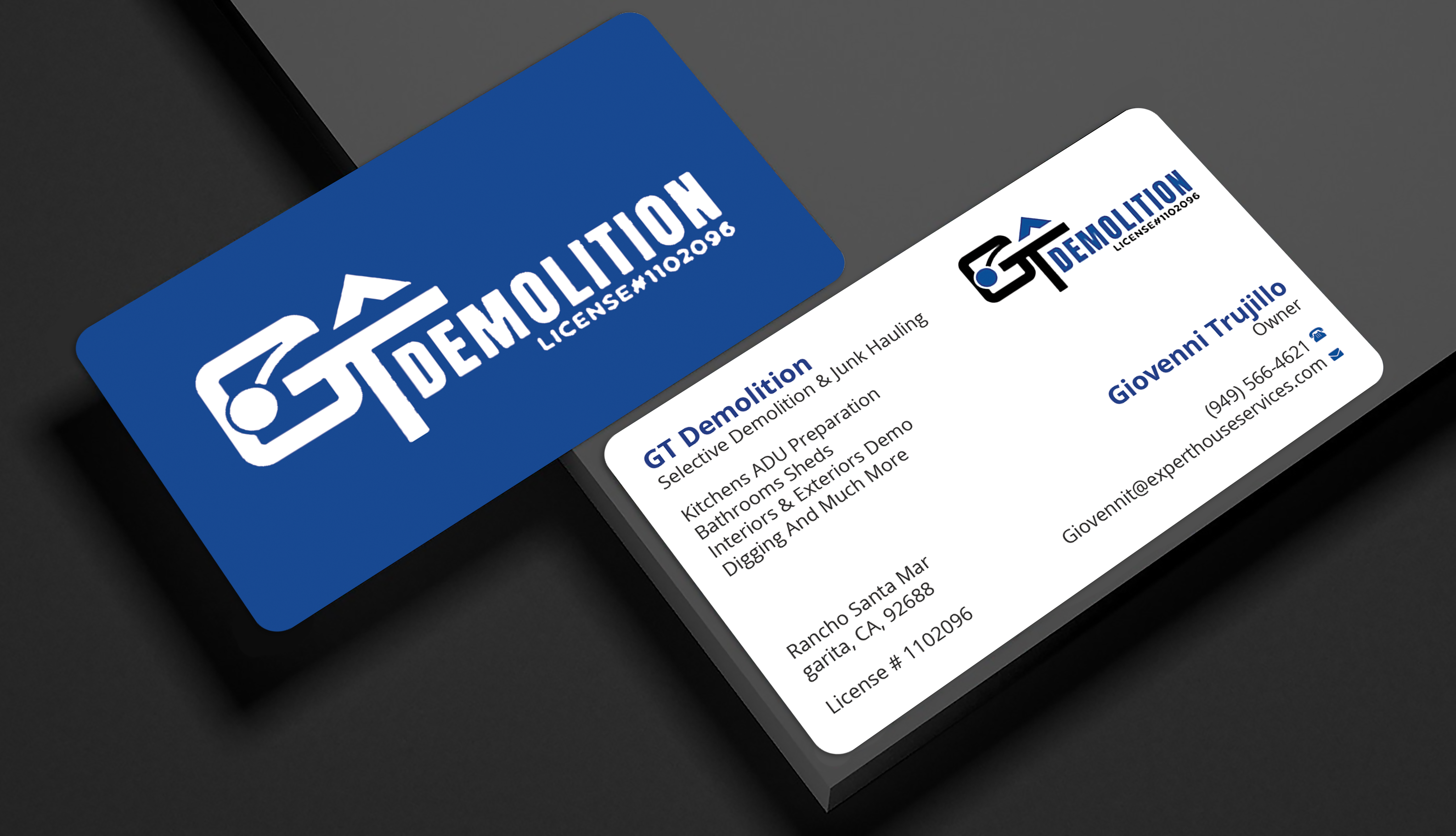 Business Card Design by Expert Bappy for GT Demolition | Design #31851623