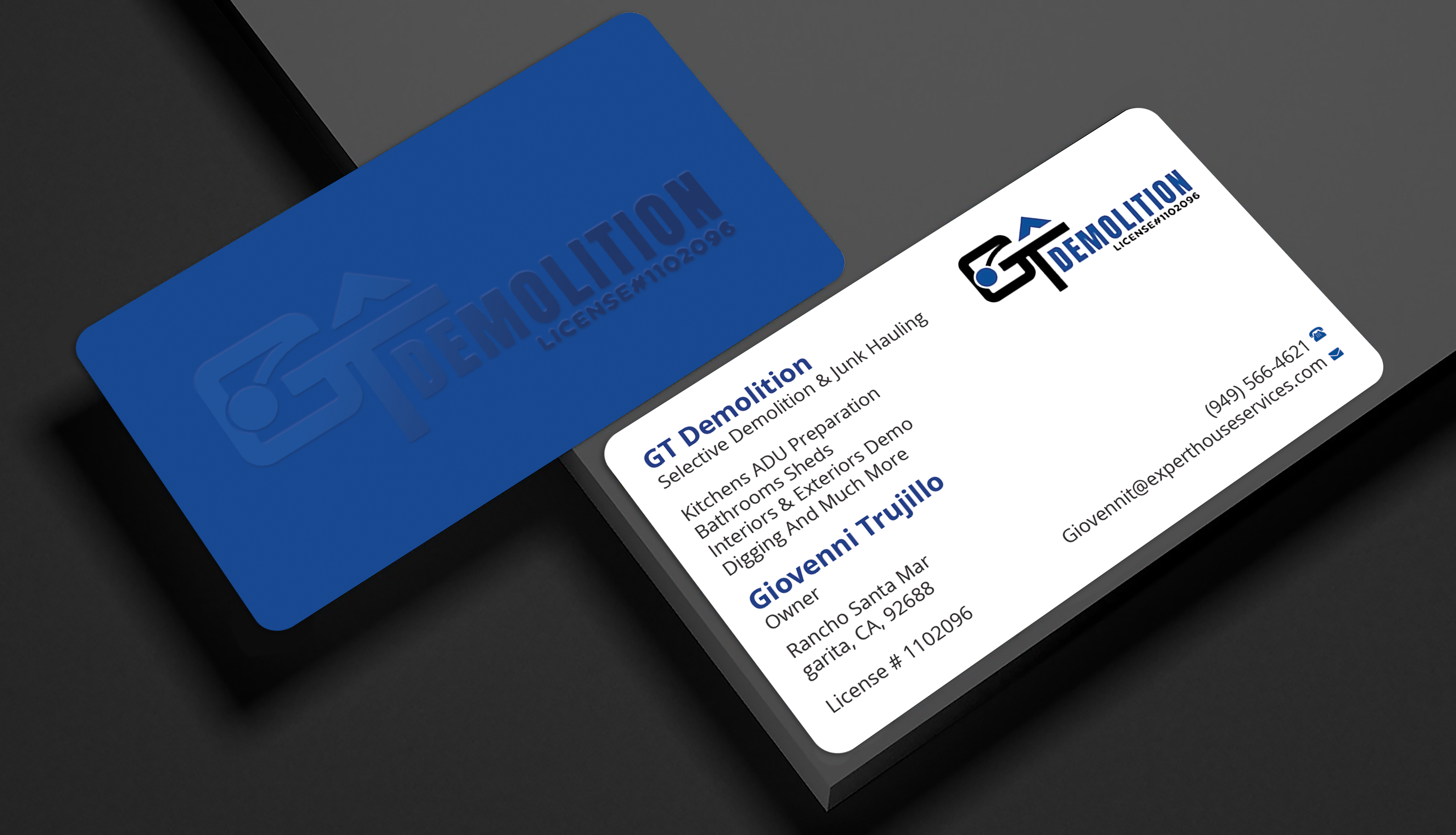 Diseño de Tarjeta de Presentación por Expert Bappy para GT Demolition | Diseño #31851636