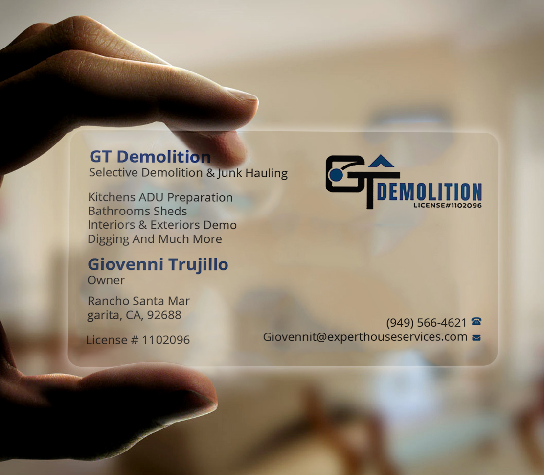 Business Card Design by Expert Bappy for GT Demolition | Design #31851641