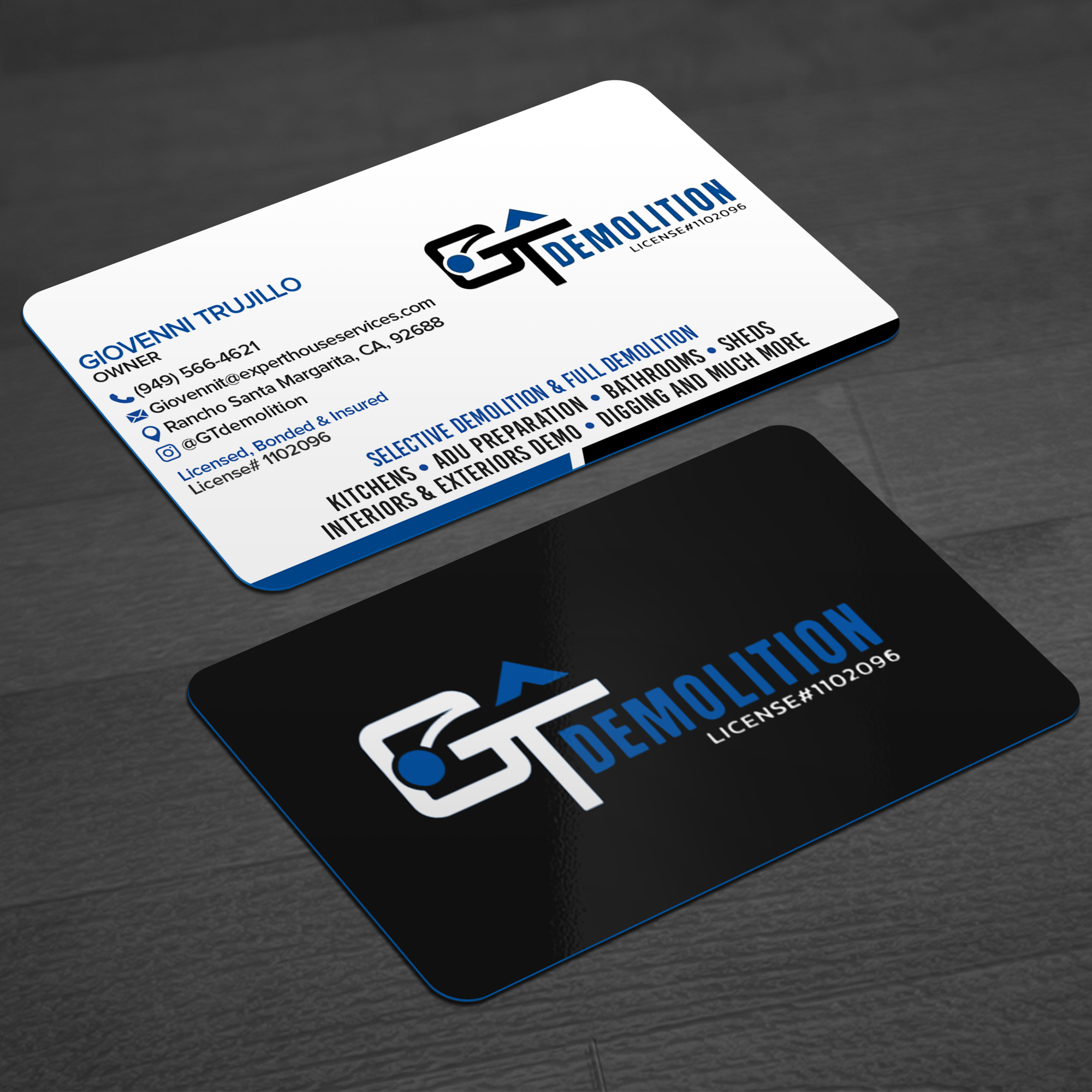 Business Card Design by WellDesign for GT Demolition | Design #31859452