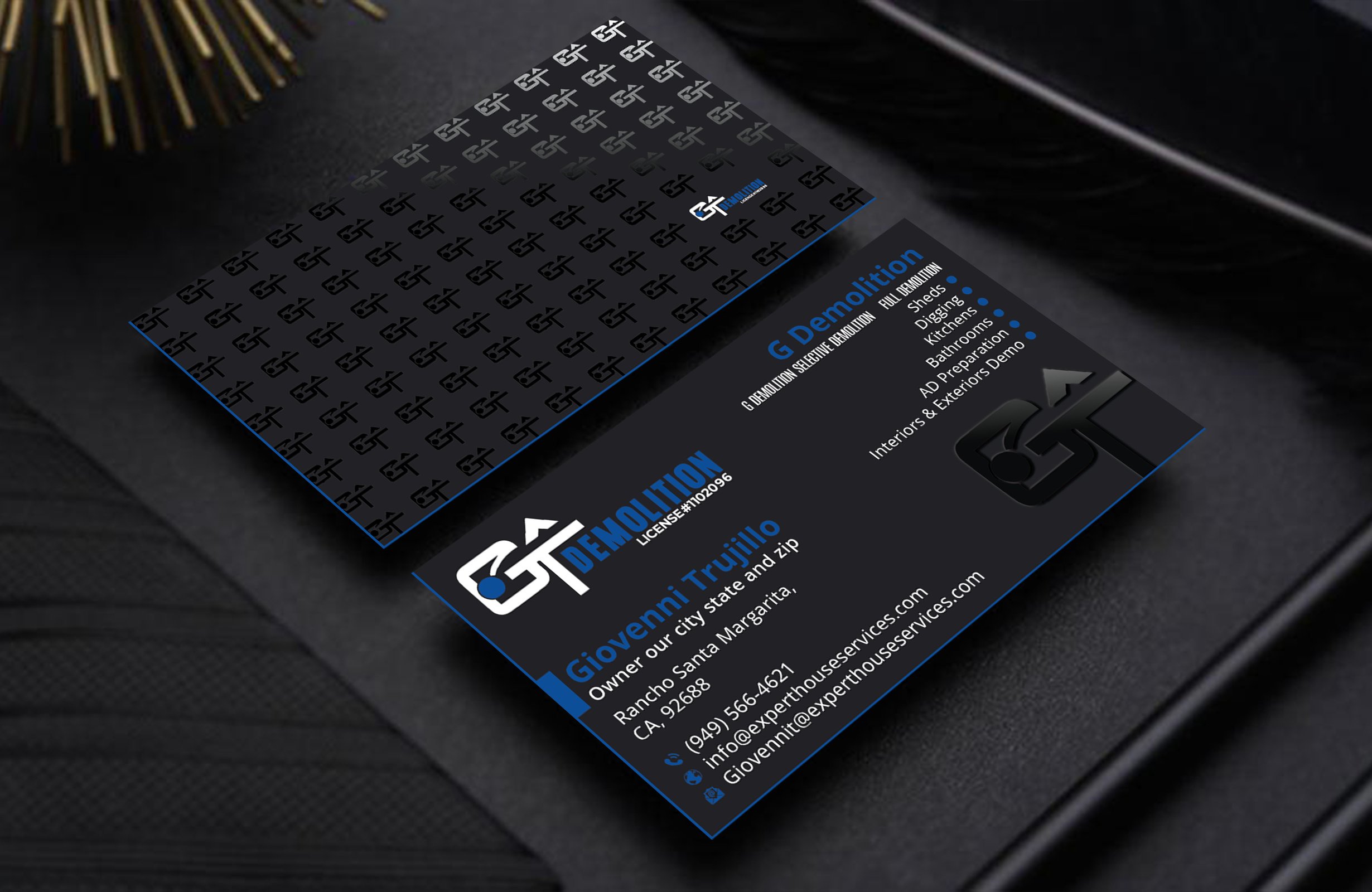 Business Card Design by DesignerShahadat for GT Demolition | Design #31846893