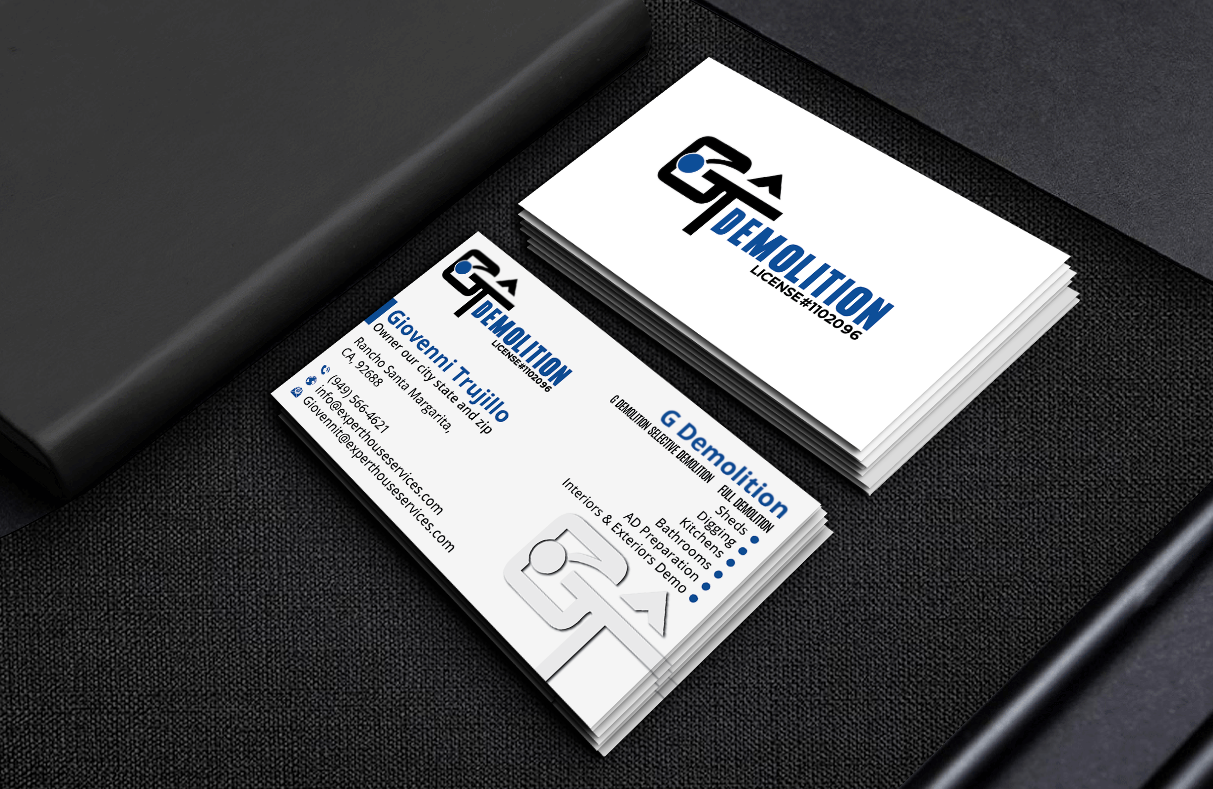 Business Card Design by DesignerShahadat for GT Demolition | Design #31847471