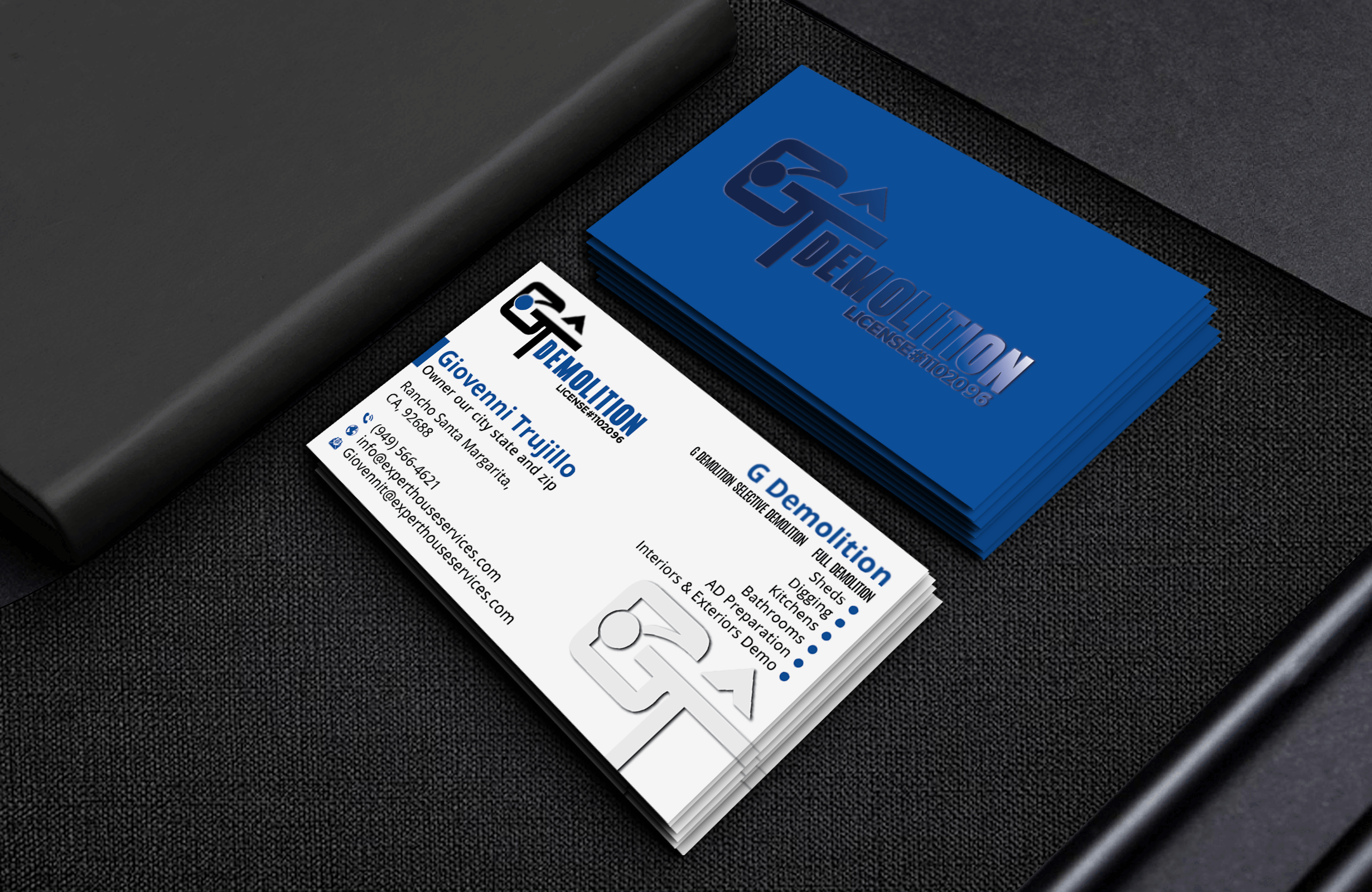 Business Card Design by DesignerShahadat for GT Demolition | Design #31847473