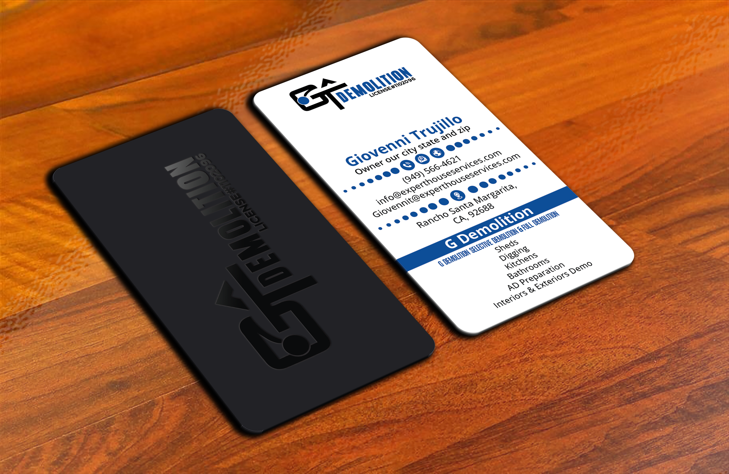 Business Card Design by DesignerShahadat for GT Demolition | Design #31847587