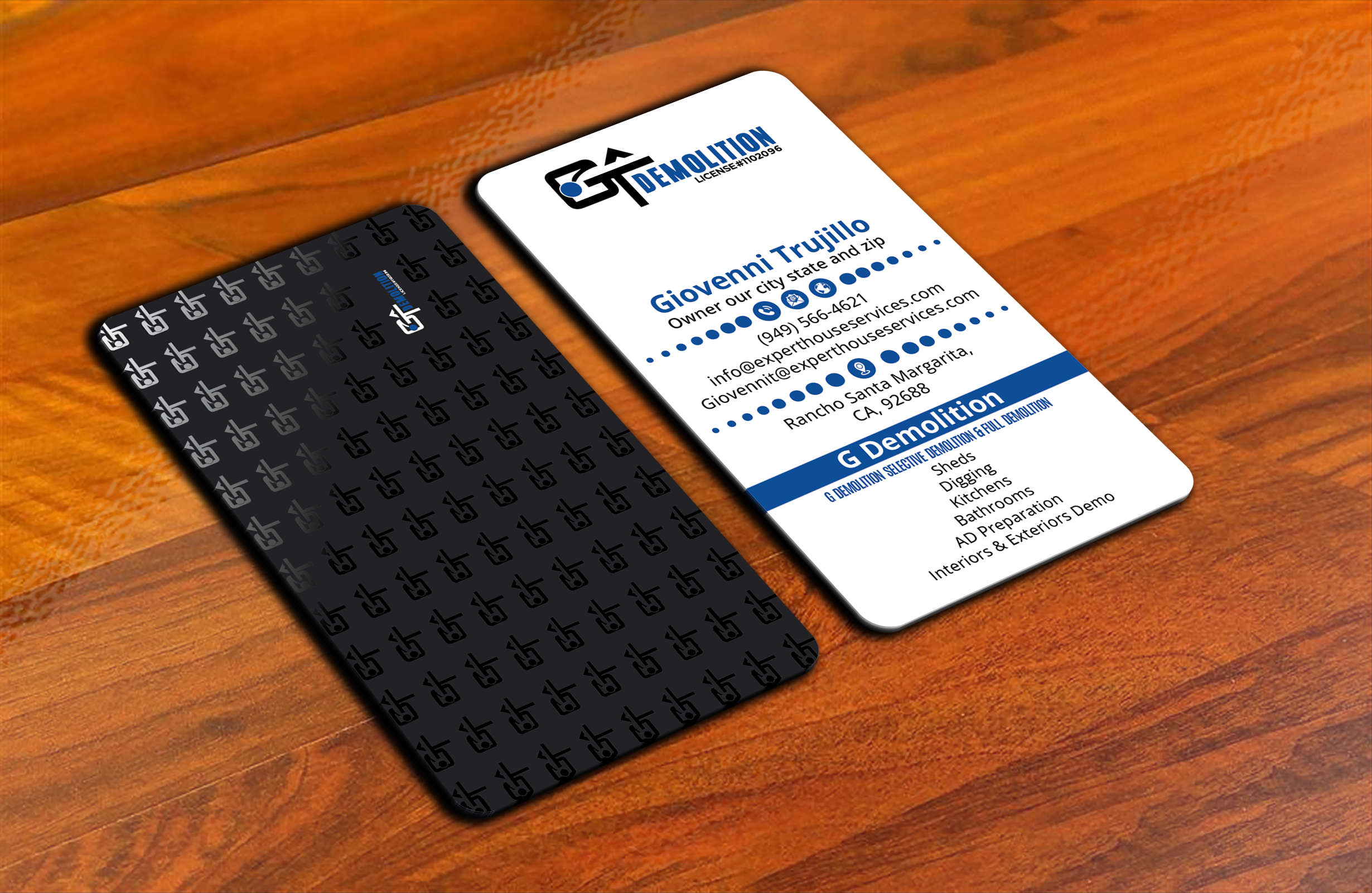 Diseño de Tarjeta de Presentación por DesignerShahadat para GT Demolition | Diseño #31847588