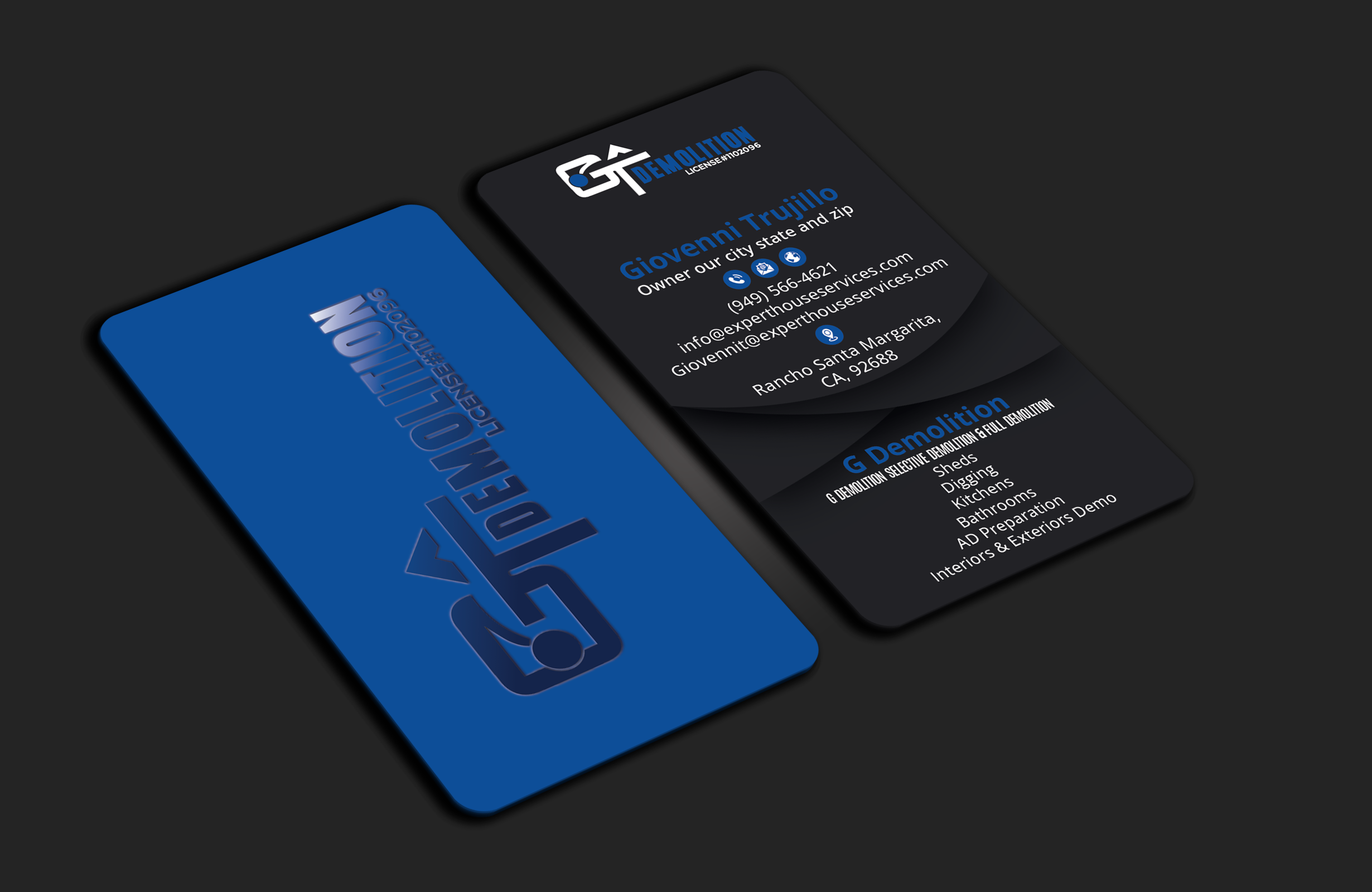 Diseño de Tarjeta de Presentación por DesignerShahadat para GT Demolition | Diseño #31847591