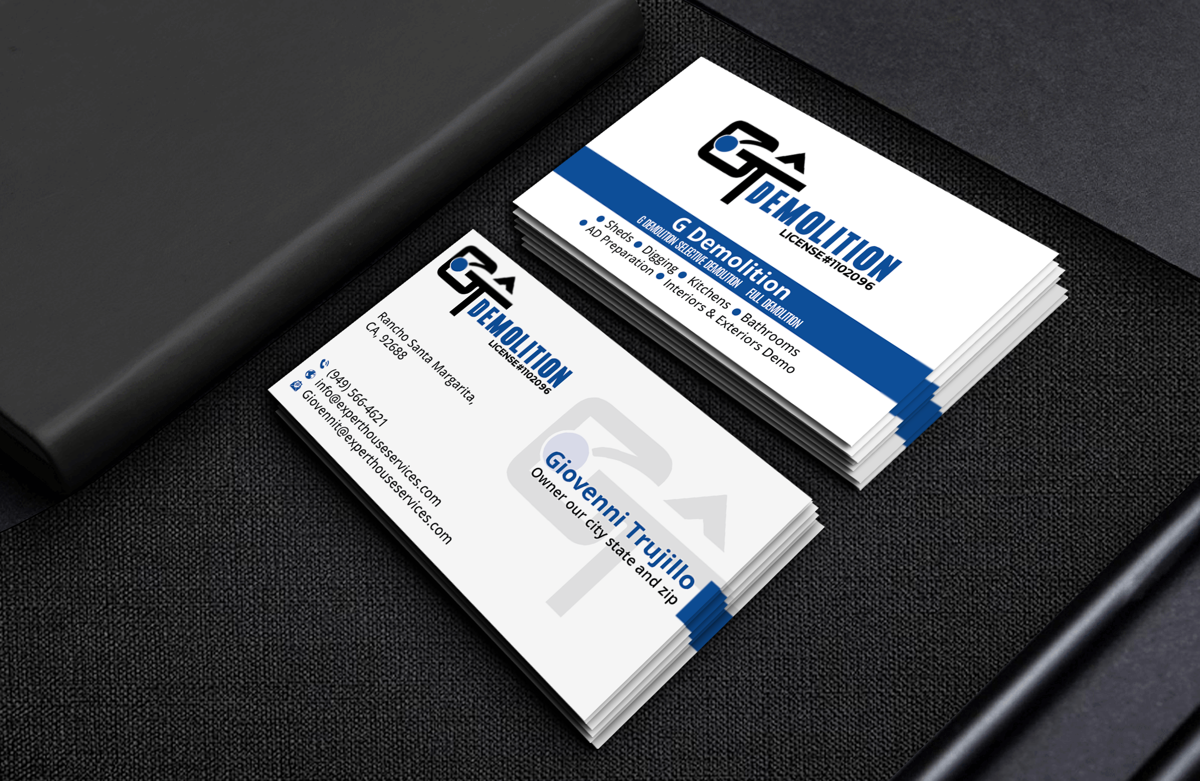 Diseño de Tarjeta de Presentación por DesignerShahadat para GT Demolition | Diseño #31847747