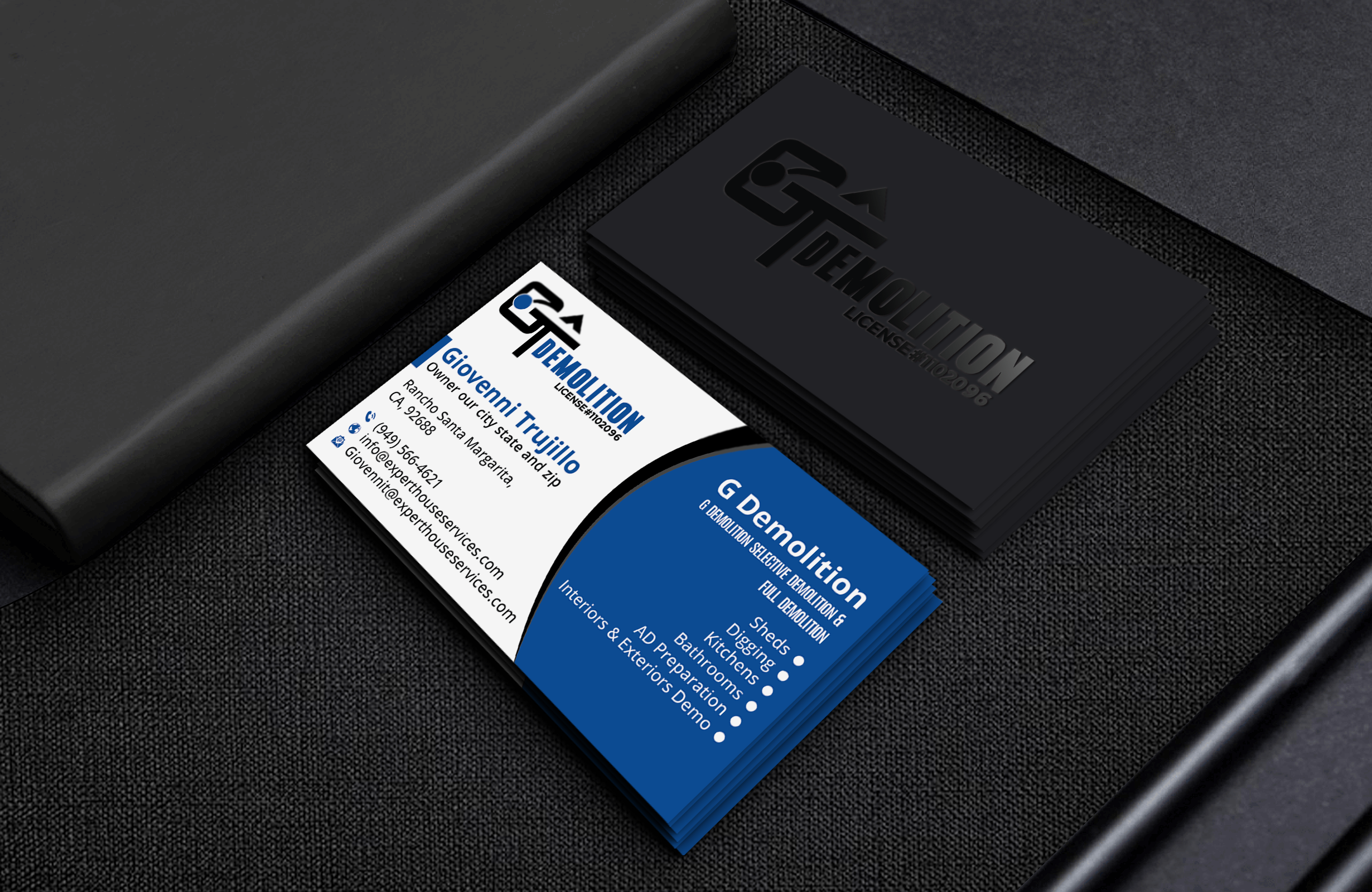 Business Card Design by DesignerShahadat for GT Demolition | Design #31847750