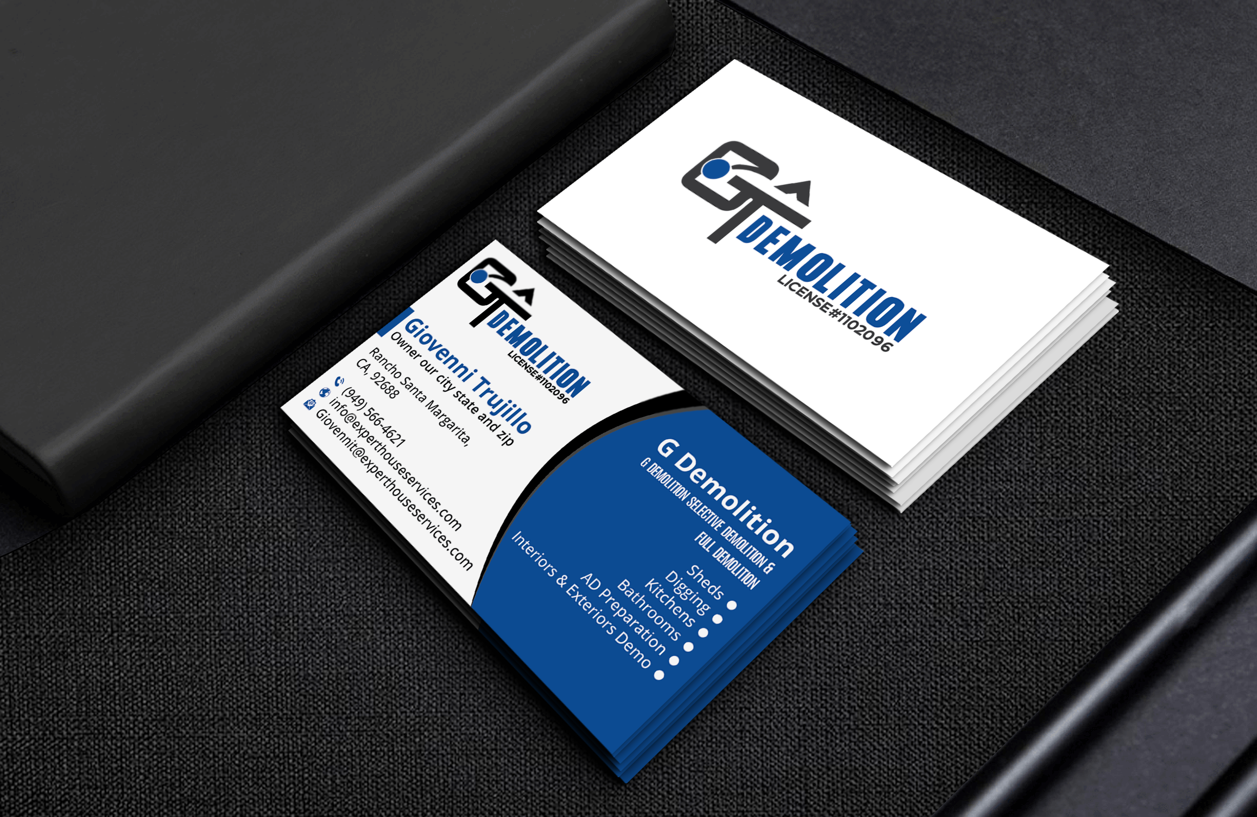 Diseño de Tarjeta de Presentación por DesignerShahadat para GT Demolition | Diseño #31847751