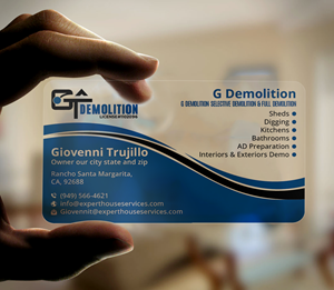 Diseño de Tarjeta de Presentación por DesignerShahadat para GT Demolition | Diseño: #31851705