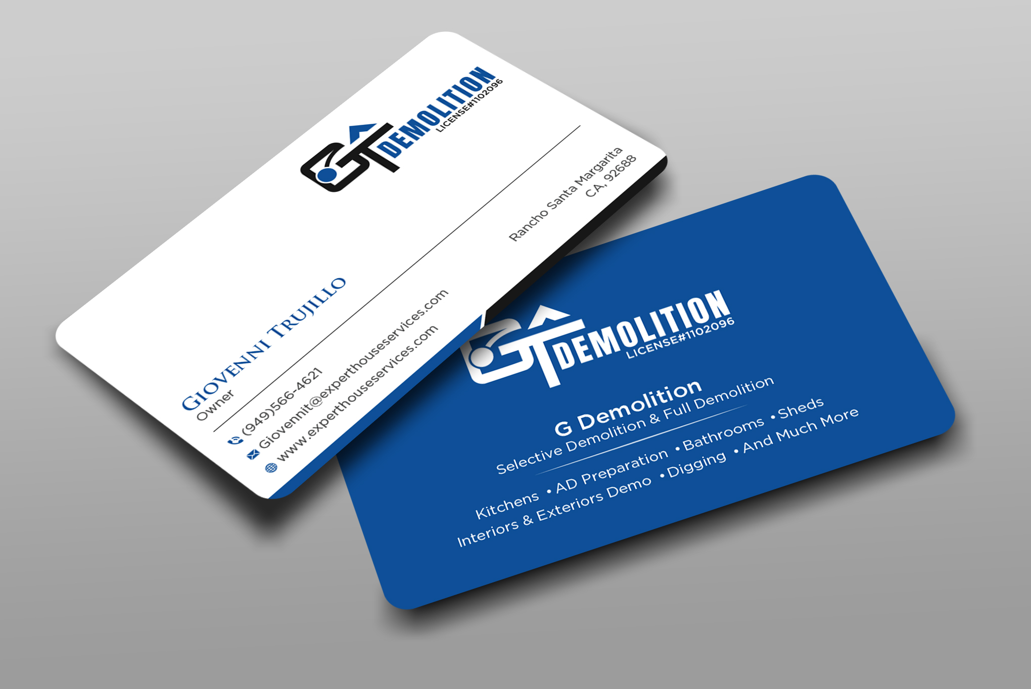 Diseño de Tarjeta de Presentación por Uttom 2 para GT Demolition | Diseño #31847844