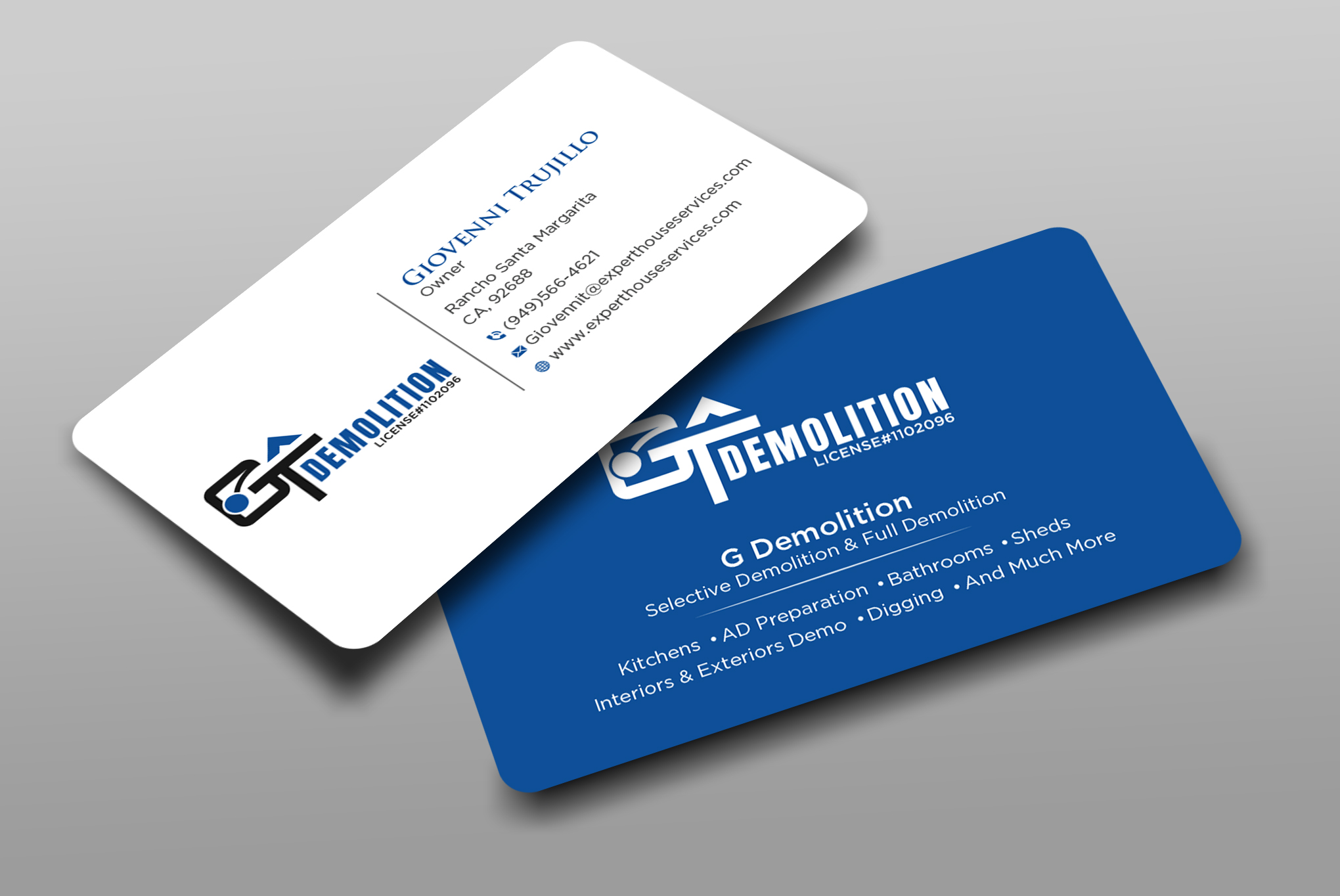 Diseño de Tarjeta de Presentación por Uttom 2 para GT Demolition | Diseño #31847845