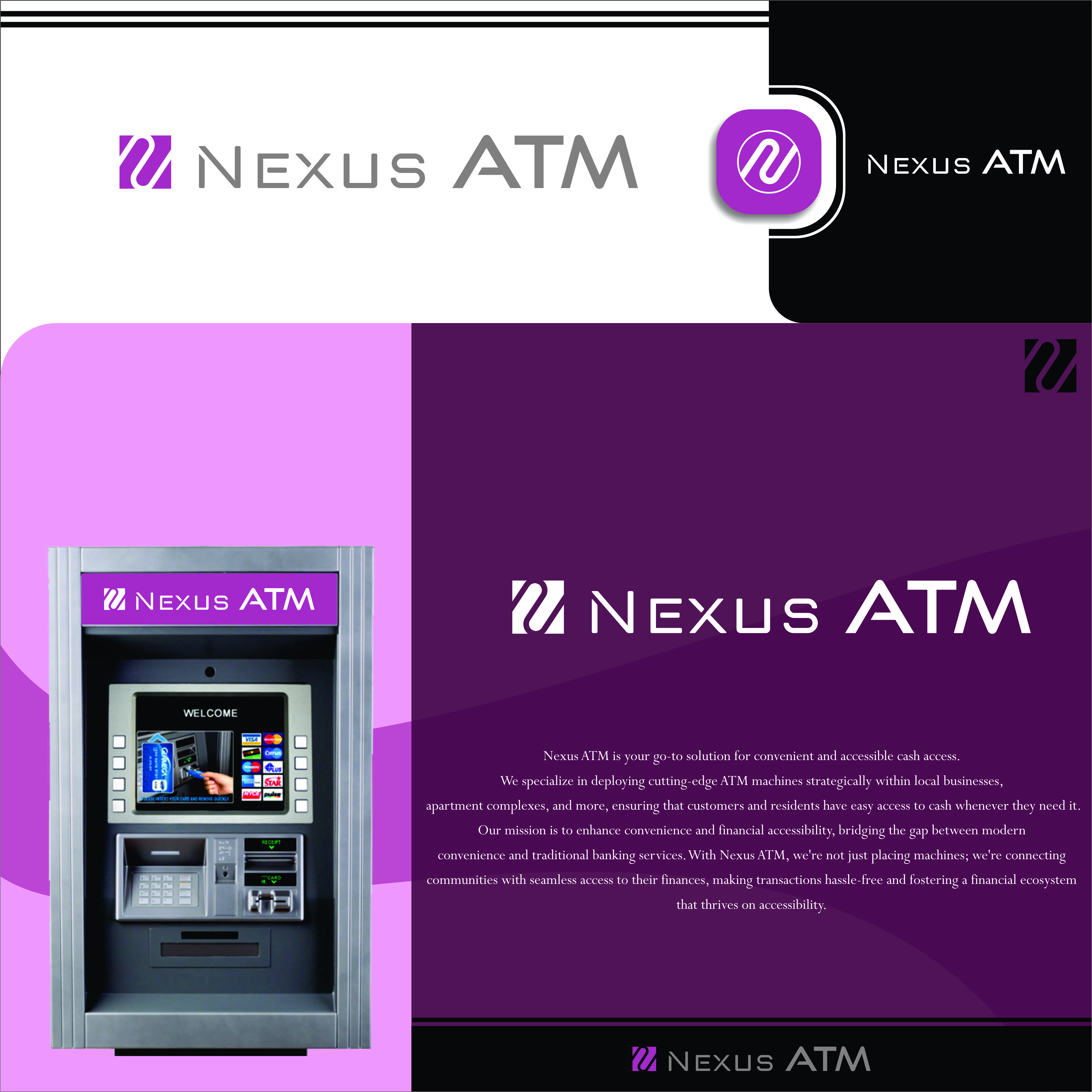 Logo Design by BLINDMOON for Nexus ATM | Design #31904981