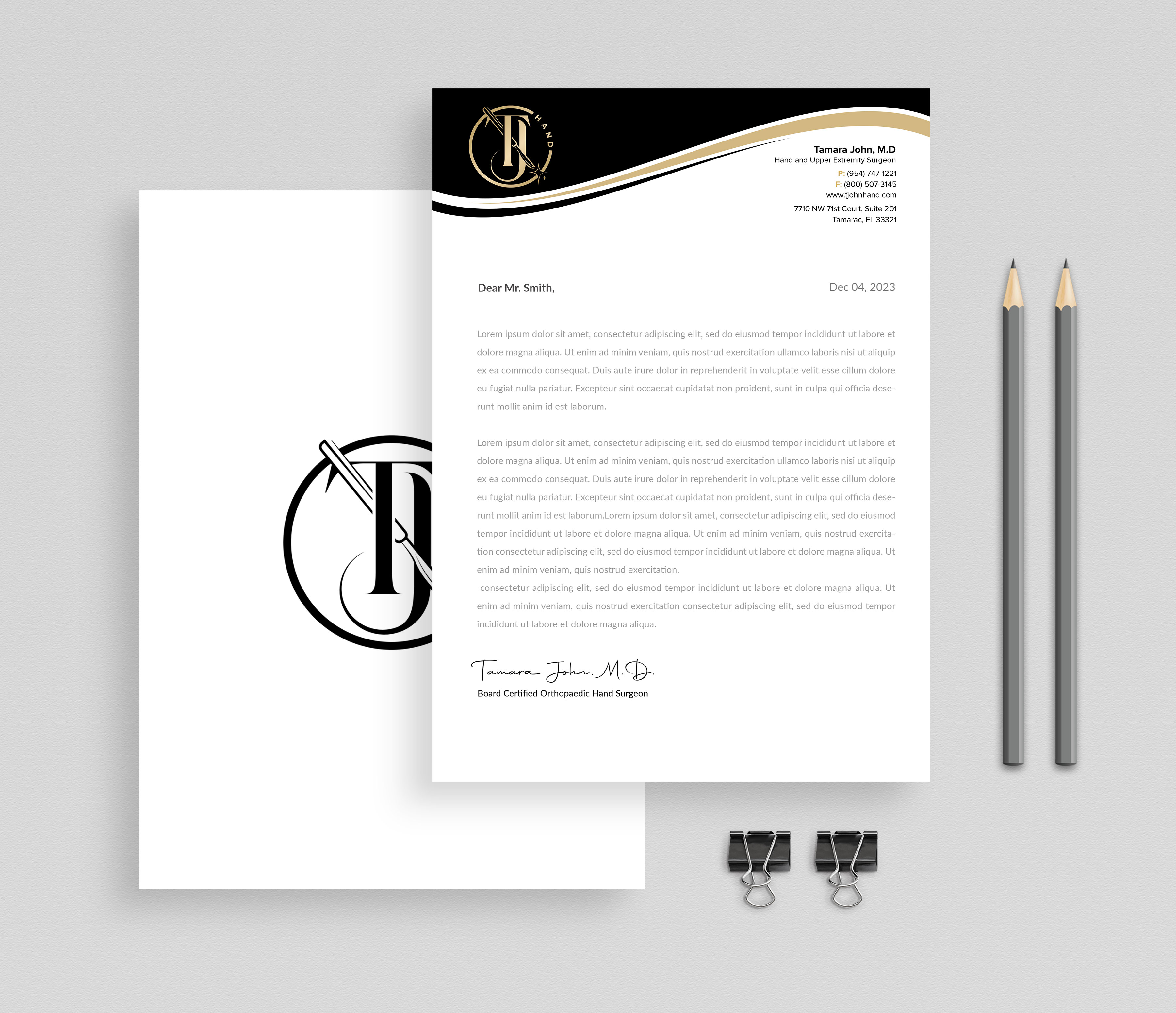 Serious, Feminine, Medicine Letterhead Design for a Company by ...