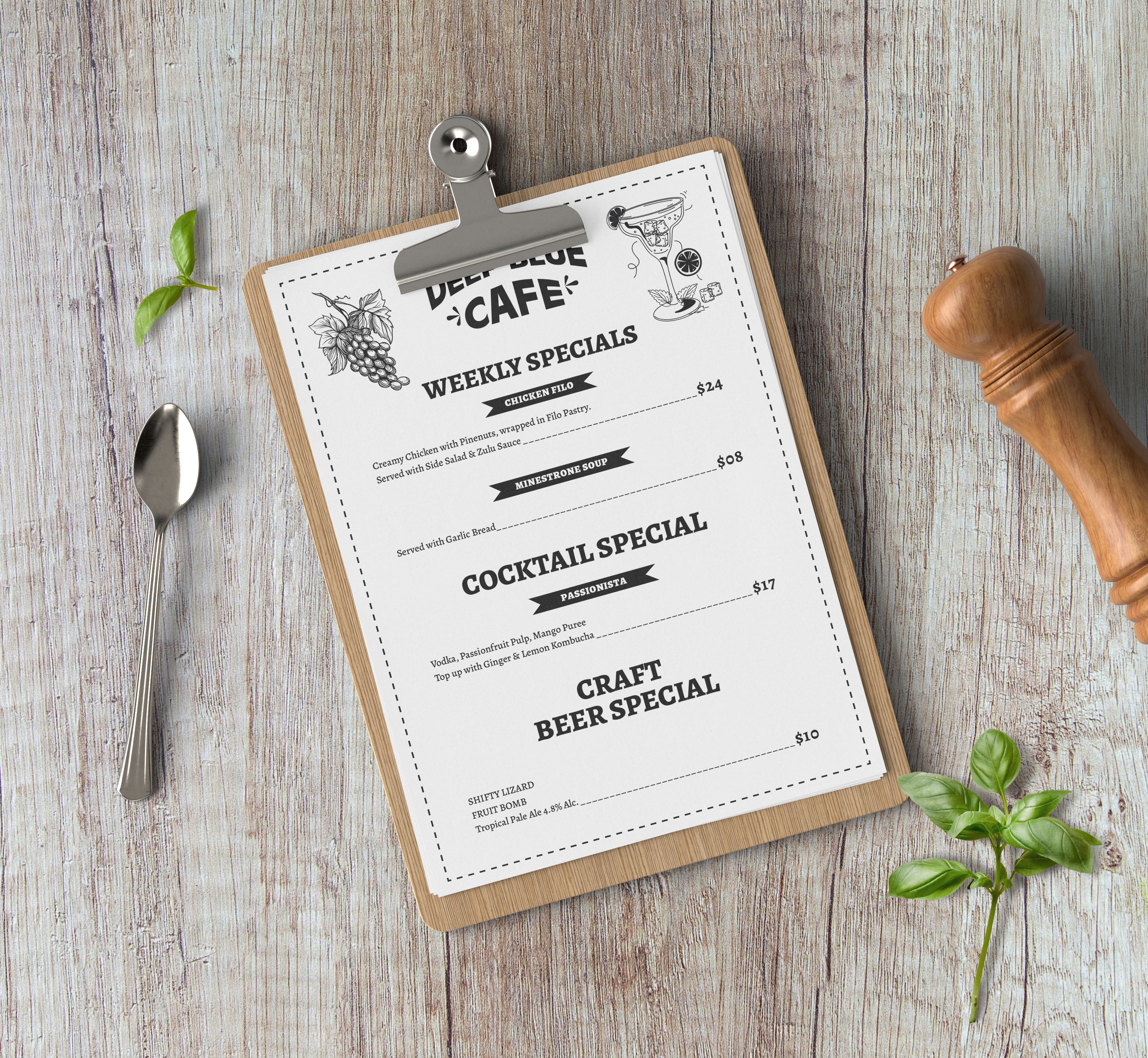 Menu Design by artbitin for this project | Design #31866779