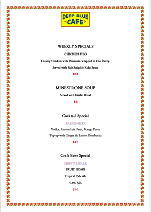 Menu Design by The Vectorize 