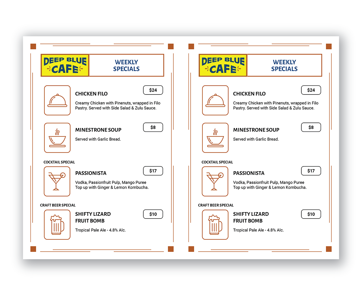 Menu Design by sumdes for this project | Design #31878621