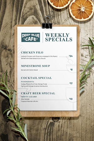 Menu Design by Impressive Sol