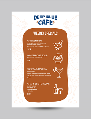 Menu Design by 3Guys for this project | Design: #31861452