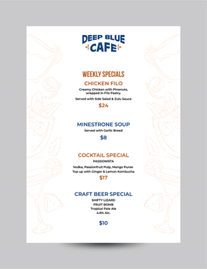 Menu Design by 3Guys for this project | Design: #31861453