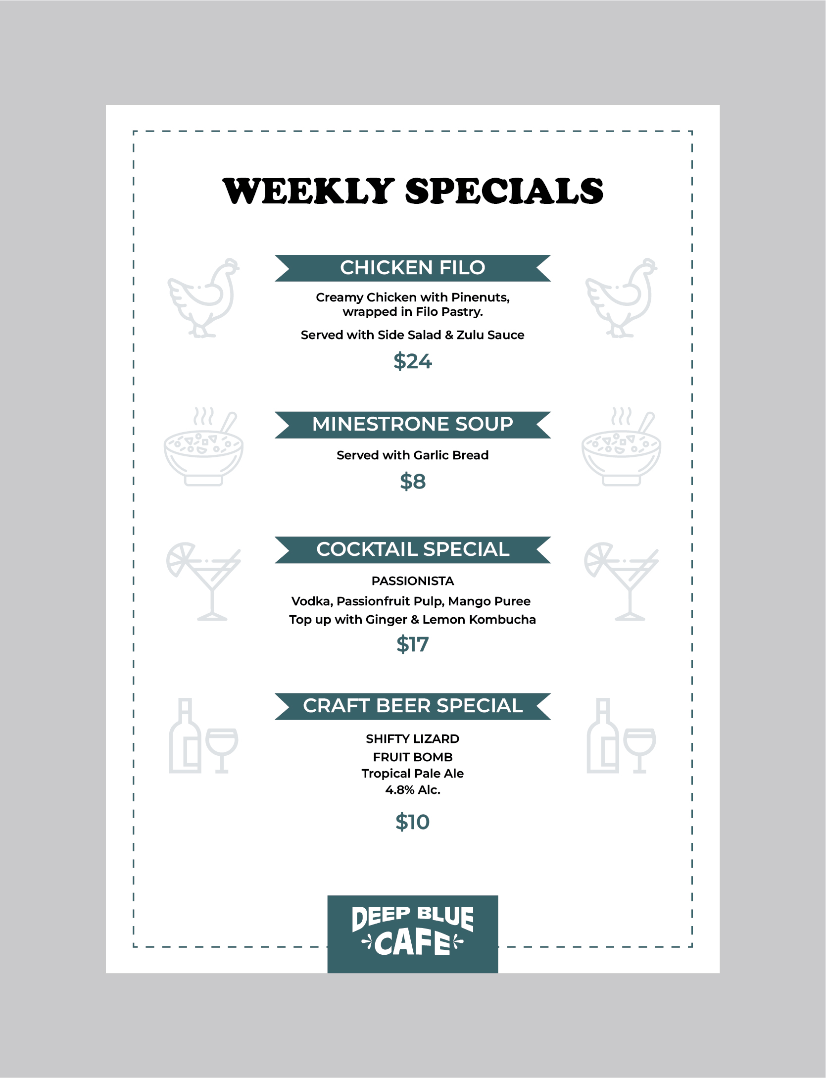 Menu Design by 3Guys for this project | Design #31891549