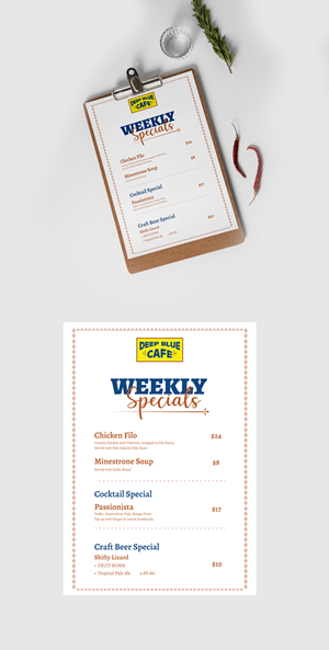 Menu Design by vcreatived for this project | Design: #31911556