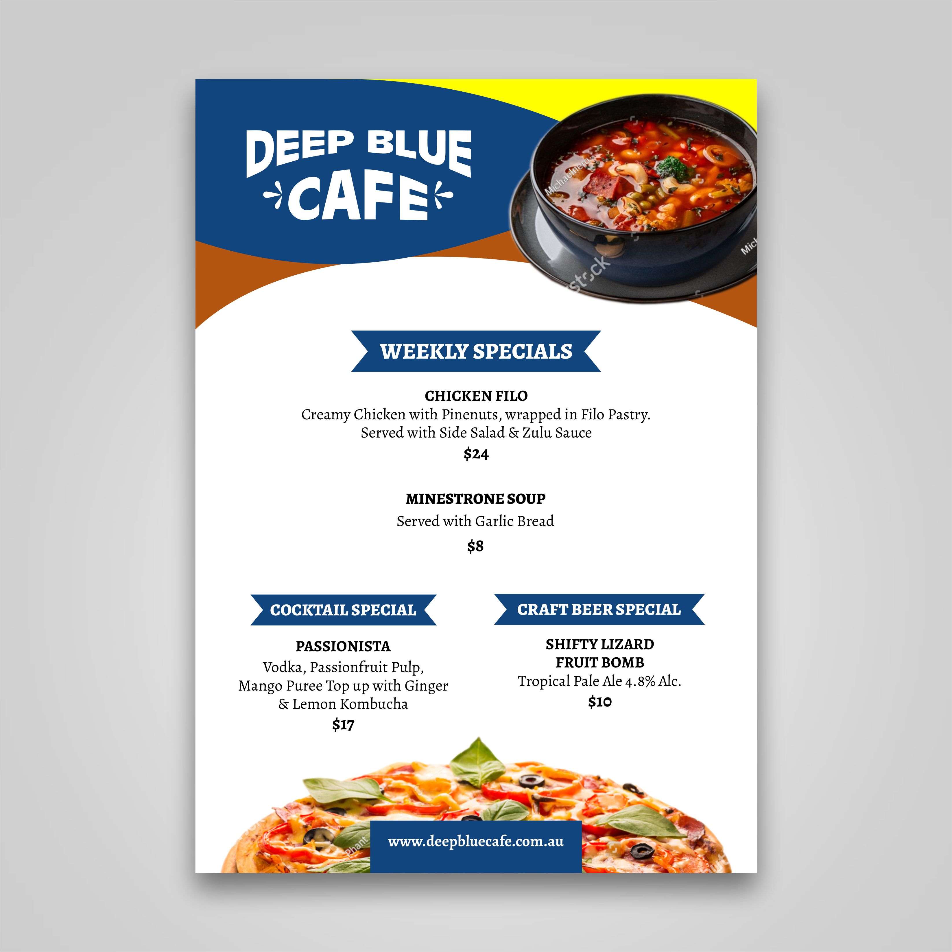 Menu Design by Dzhafir for this project | Design #31867578