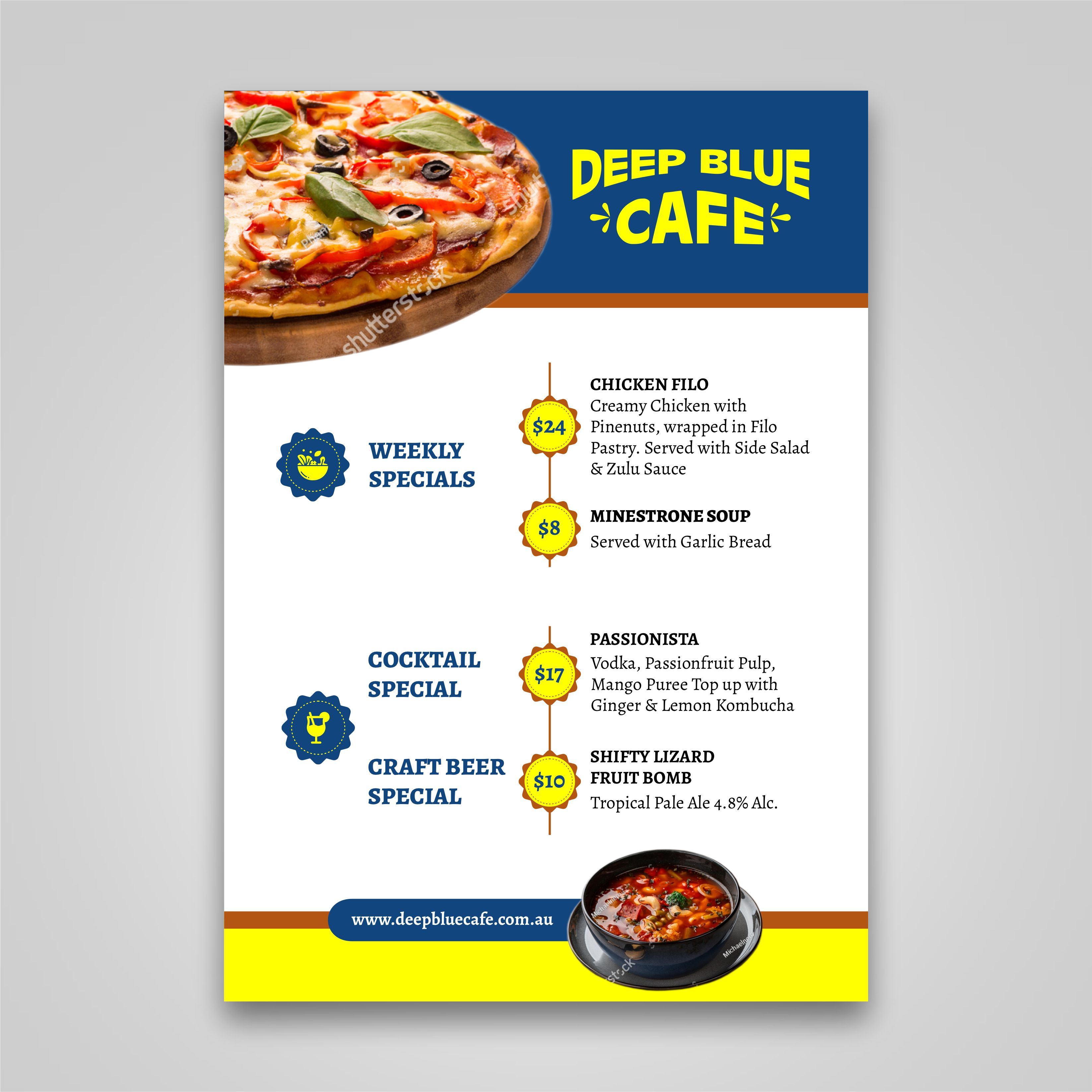 Menu Design by Dzhafir for this project | Design #31867579