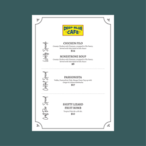 Menu Design by Dzhafir for this project | Design: #31877410