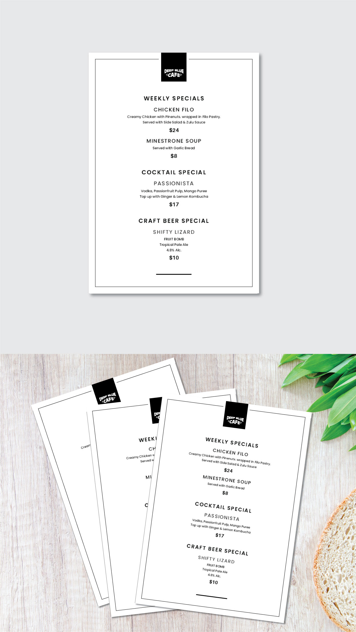 Menu Design by Fajr. for this project | Design #31873298