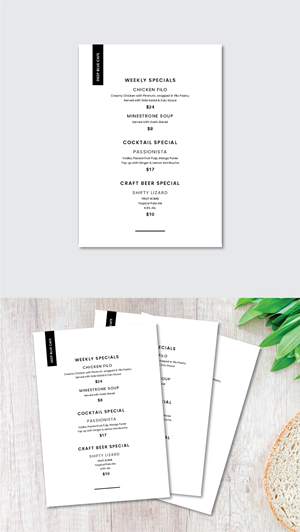 Menu Design by Fajr.