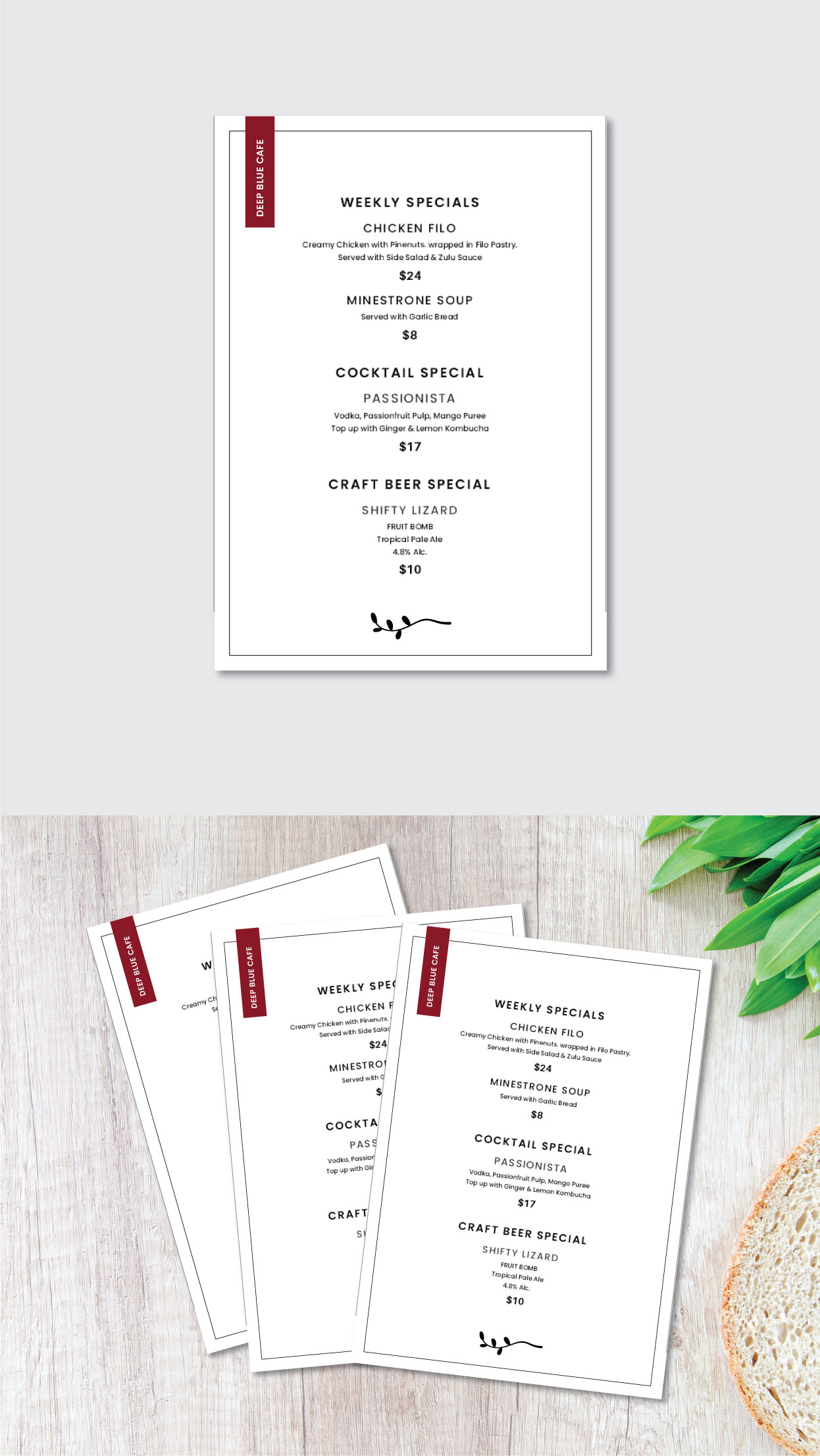 Menu Design by Fajr. for this project | Design #31873300