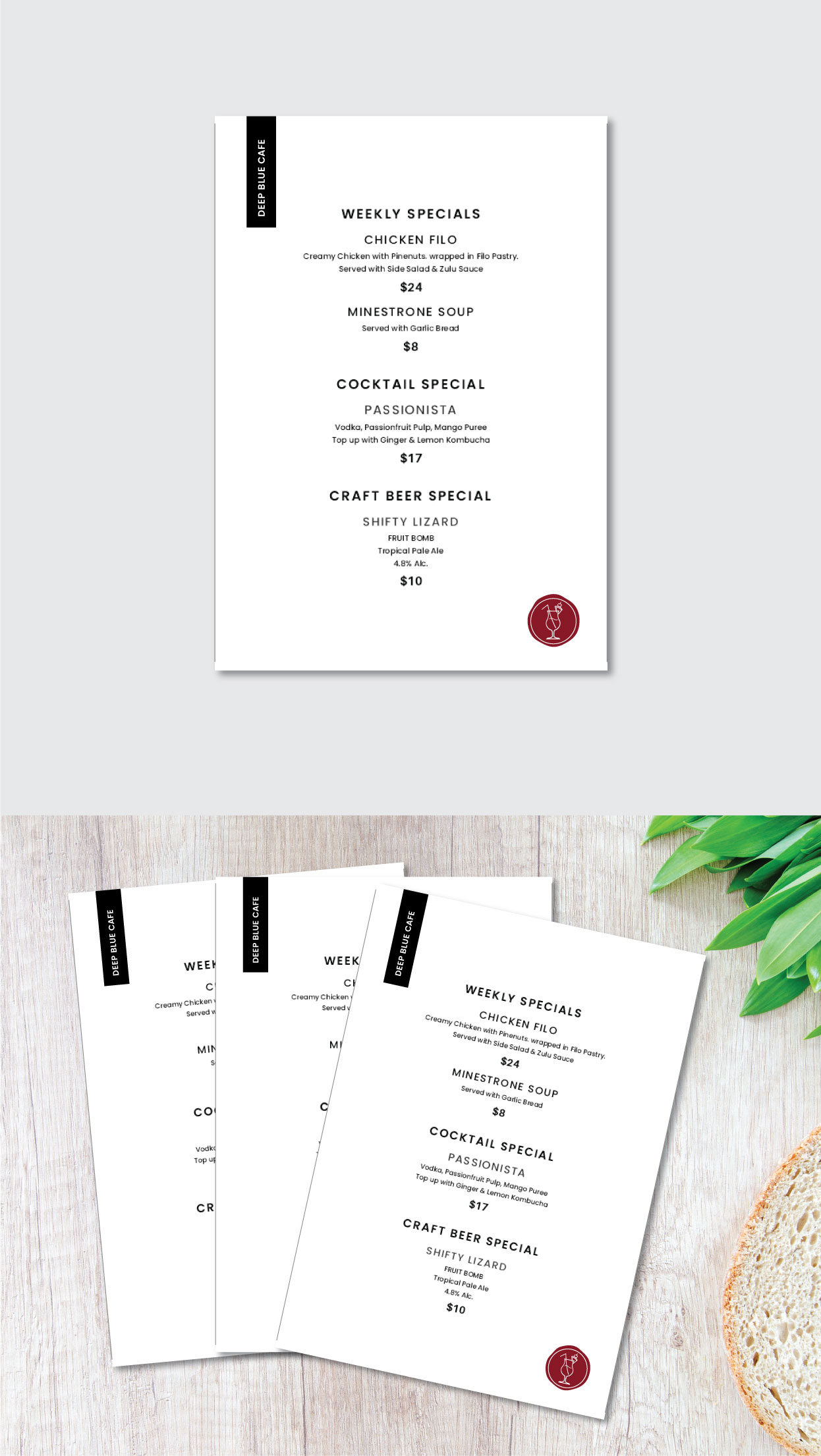 Menu Design by Fajr. for this project | Design #31873301