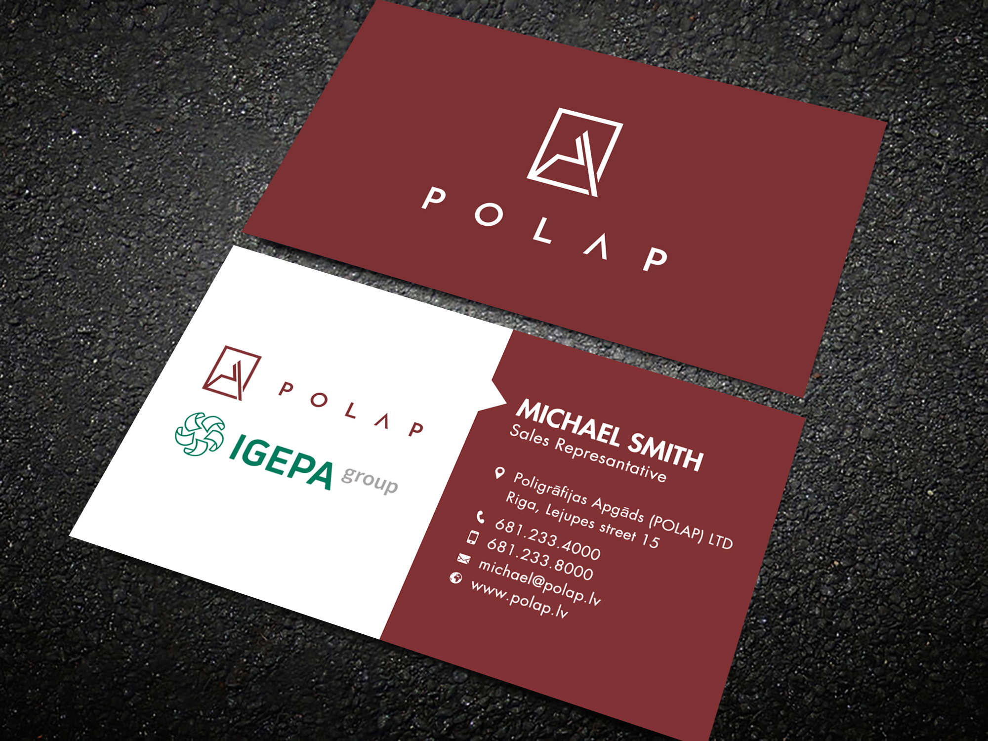Business Card Design by Sun Moon Graphic Designer for SIA Poligrafijas Apgads POLAP | Design #31860325