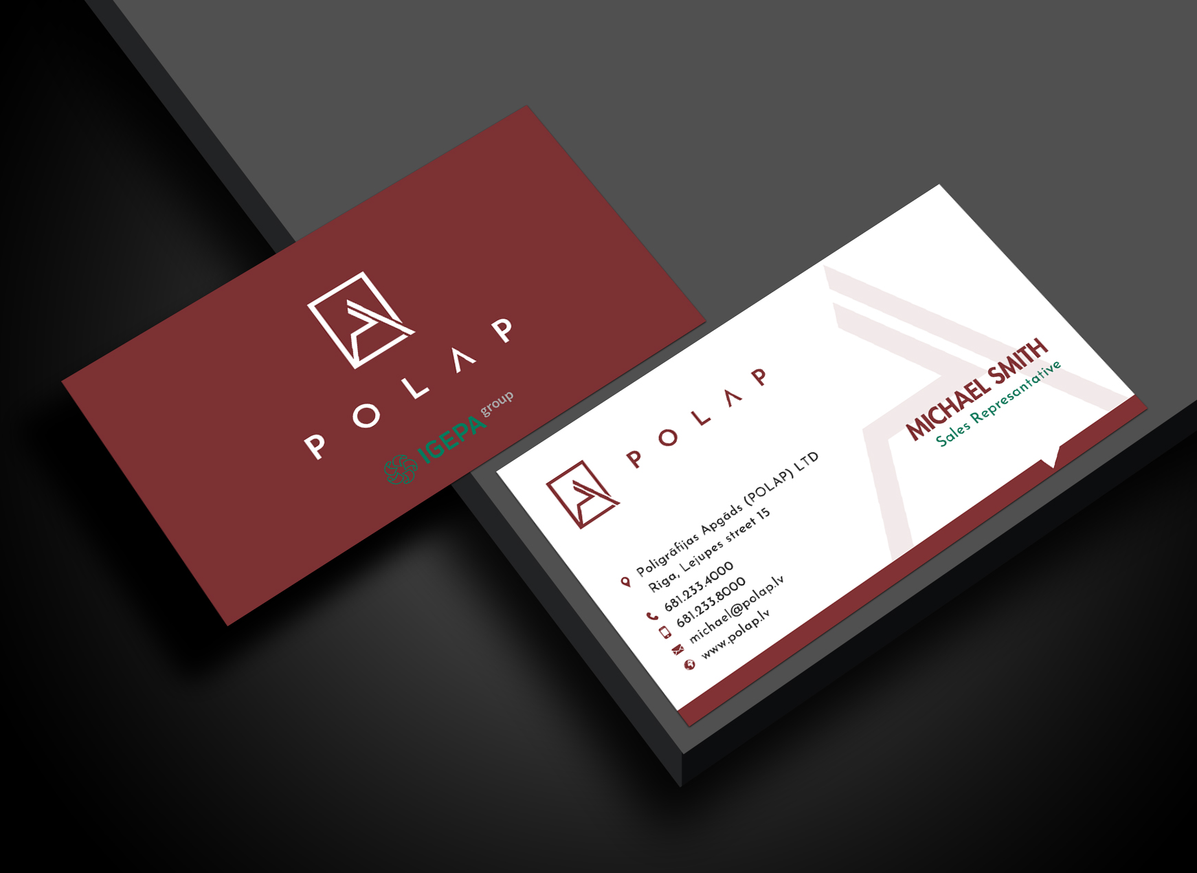 Business Card Design by Sun Moon Graphic Designer for SIA Poligrafijas Apgads POLAP | Design #31860326