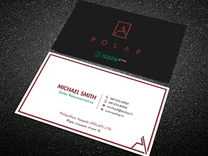 Diseño de Tarjeta de Presentación por Sun Moon Graphic Designer para SIA Poligrafijas Apgads POLAP | Diseño: #31860327