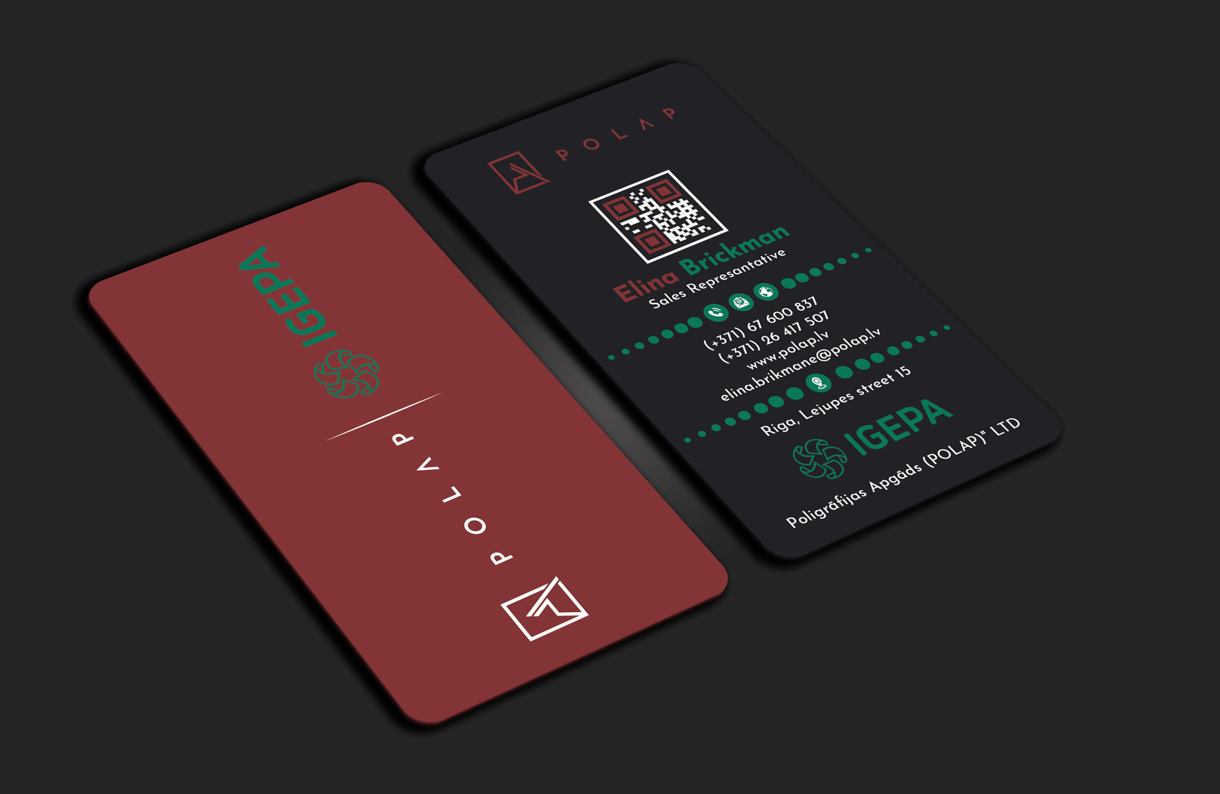 Diseño de Tarjeta de Presentación por DesignerShahadat para SIA Poligrafijas Apgads POLAP | Diseño #31867687